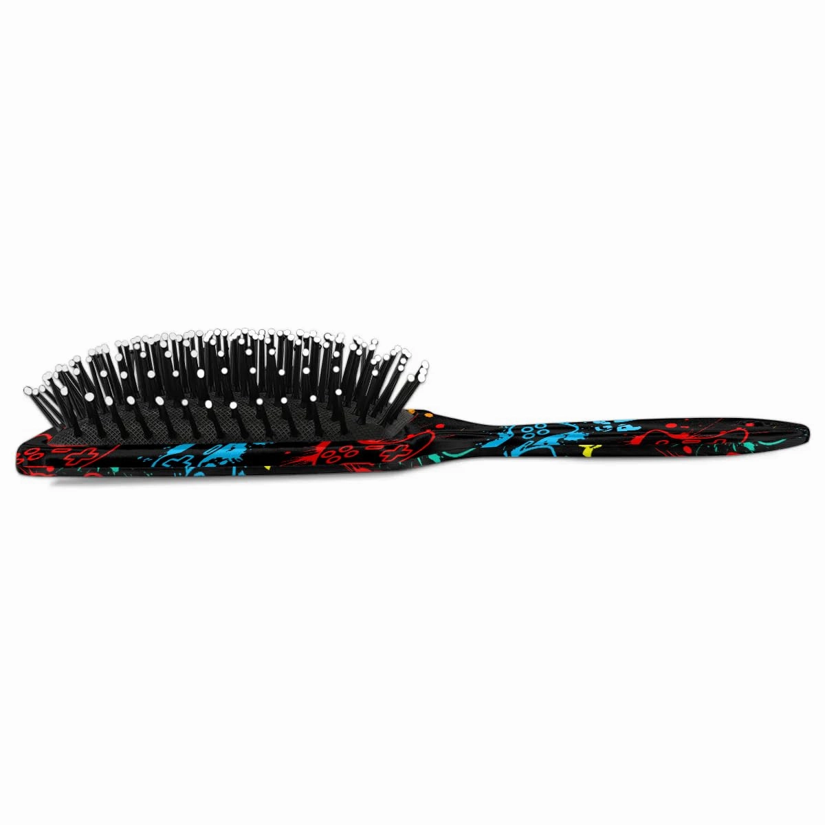 Video Game Hair Brush for Kids Girls Boys, Wet Dry Detangling Hair Brush Soft Bristle Hair Brushes Paddle Hairbrush for All Hair Types Women Men