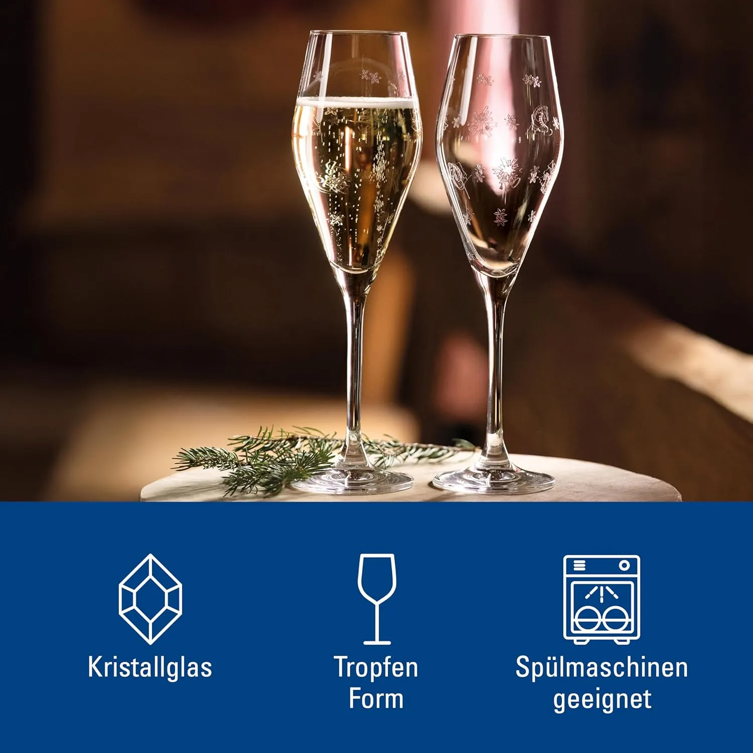 Villeroy & Boch Toy's Delight Stems Champagne Flute, Set of 2, 9oz