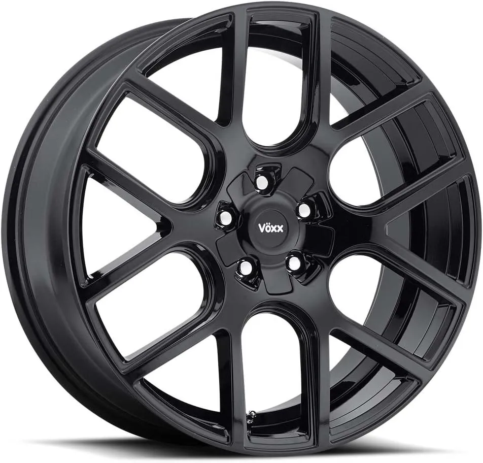 Voxx LAGO Gloss Black Wheel with Painted Finish (17 x 7.5 inches /5 x 108 mm, 40 mm Offset)