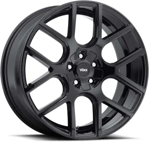 Voxx LAGO Gloss Black Wheel with Painted Finish (17 x 7.5 inches /5 x 108 mm, 40 mm Offset)