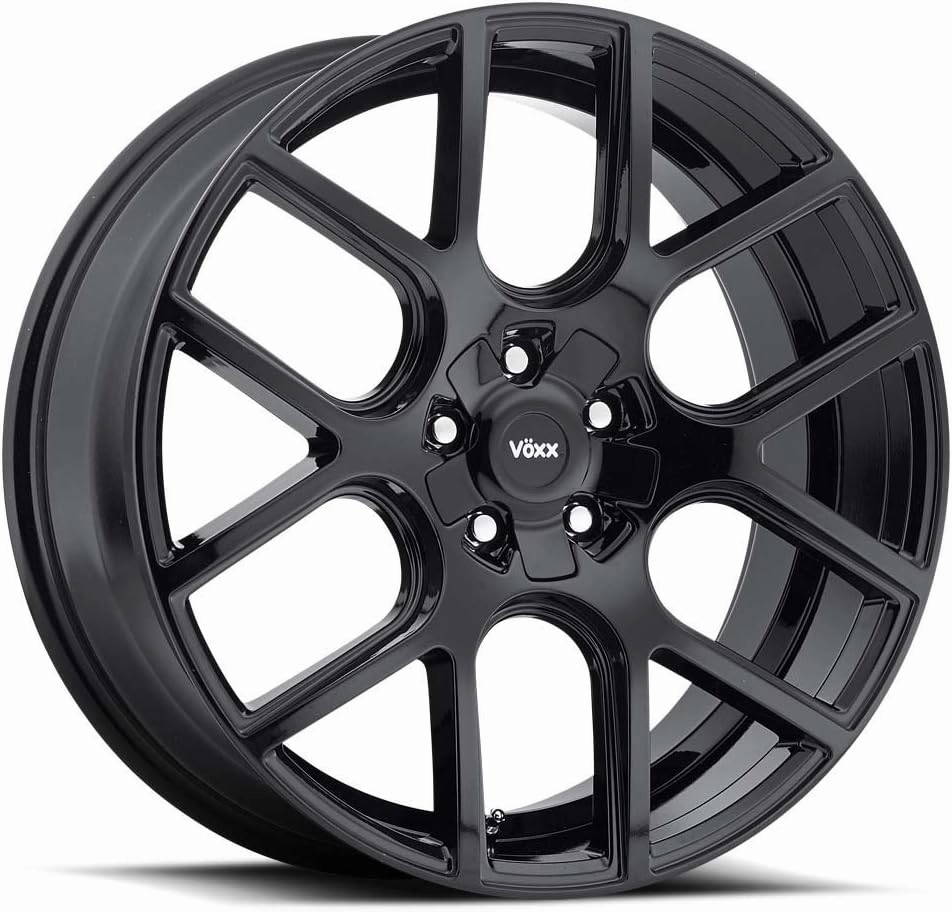 Voxx LAGO Gloss Black Wheel with Painted Finish (18 x 8. inches /5 x 112 mm, 40 mm Offset)