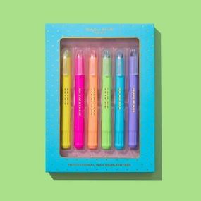 Wax Highlighter Set - Motivational - 6 Piece Set