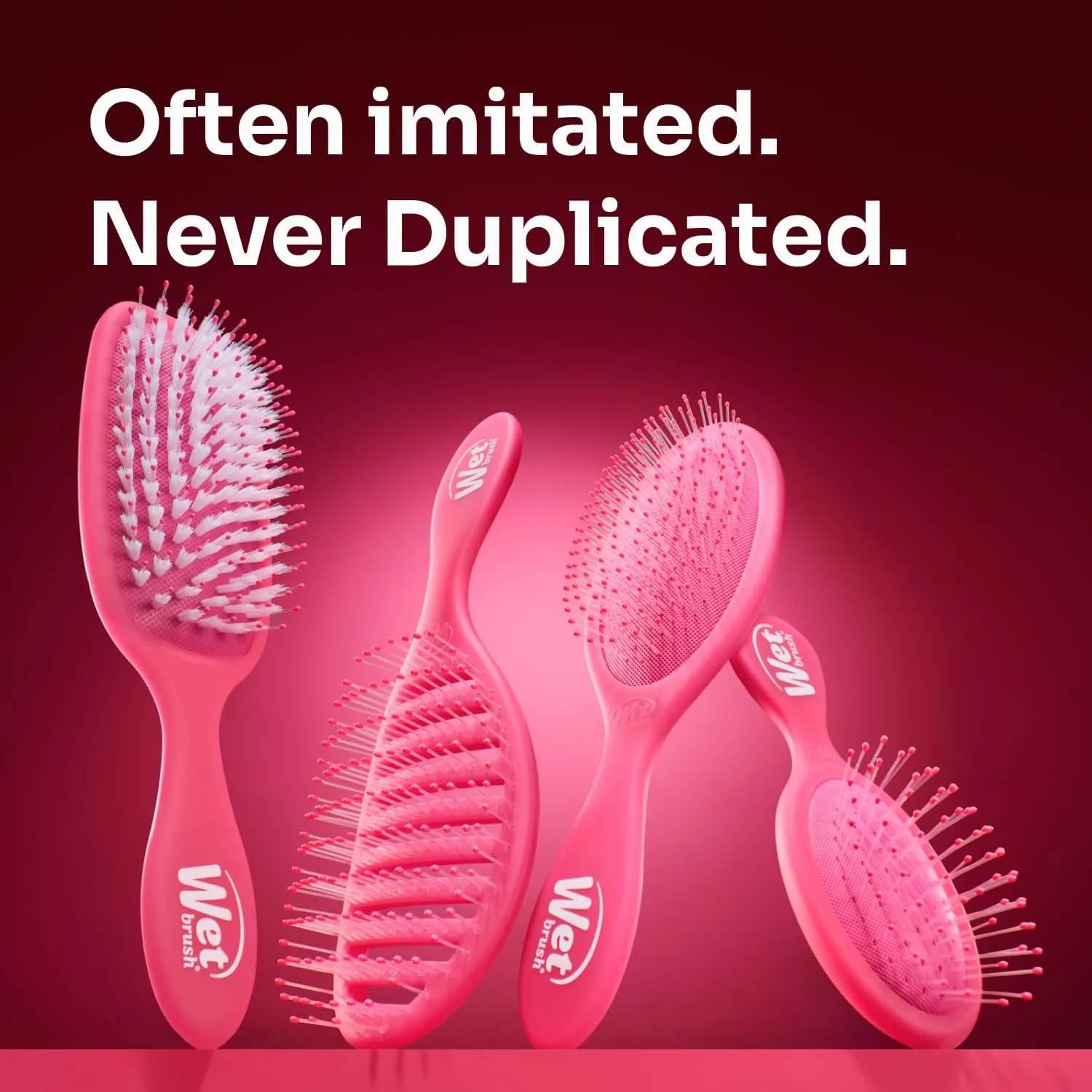 Wet Brush Detangling Brush, Original Detangler (Pink & Purple, 2 Pack), Wet & Dry Tangle-Free Hair Brush for Women & Men, No Tangle, Soft and Flexible Bristles for Straight, Curly and Thick Hair