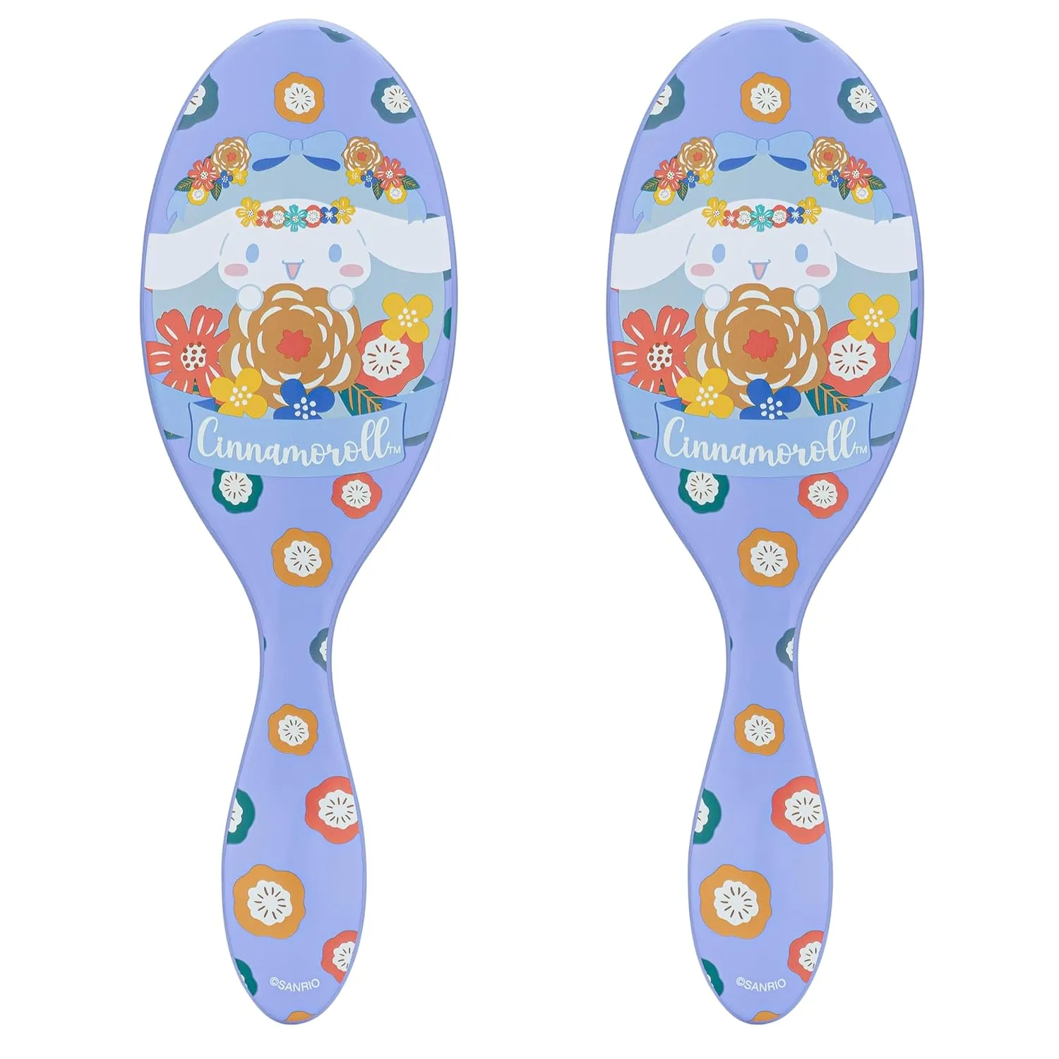 Wet Brush Hello Kitty and Friends Original Detangler Hair Brush, Cinnamaroll, Ultra-Soft IntelliFlex Bristles, Easy Detangling For All Hair Types (Wet Dry & Damaged), Women & Men (Pack of 2)