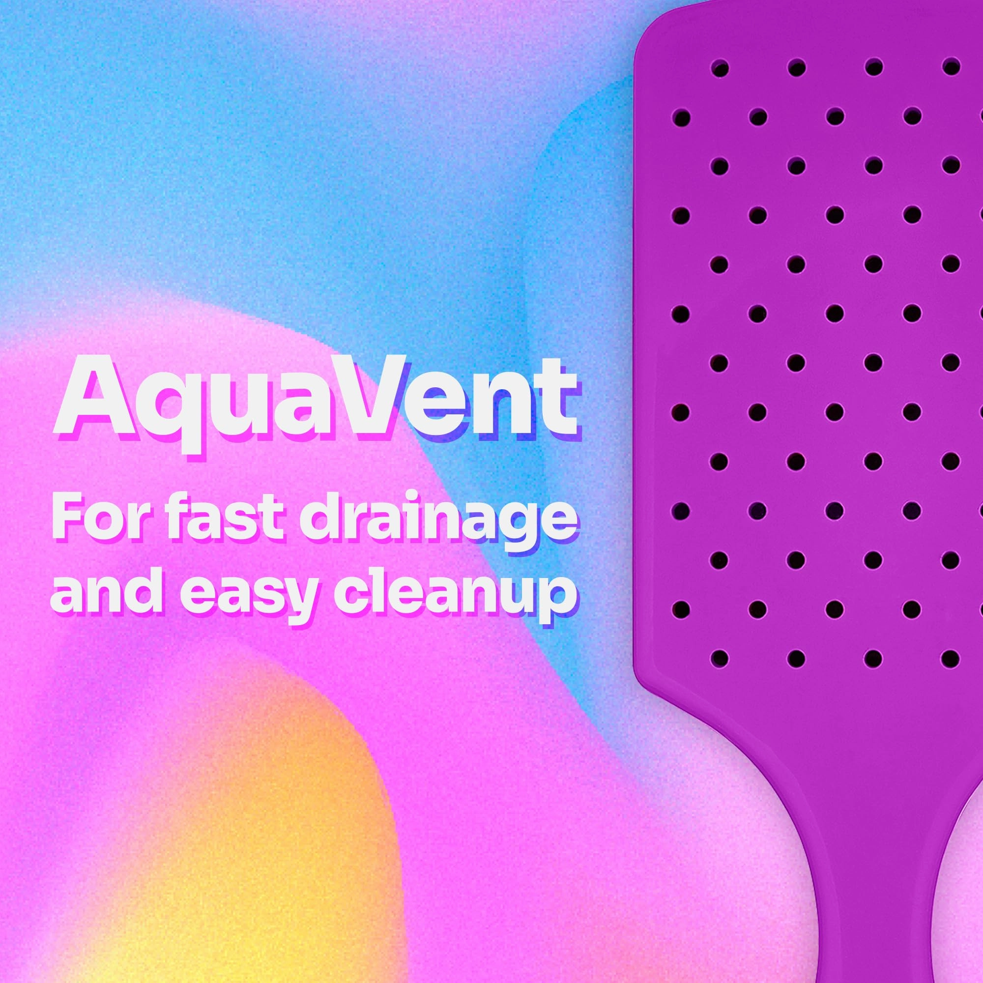 Wet Brush Paddle Detangler Hair Brush, Purple Frost - Ultra-Soft IntelliFlex Detangling Bristles with AquaVent Design - Spread Hair Treatments Evenly - Glides Through Tangles For All Hair Types