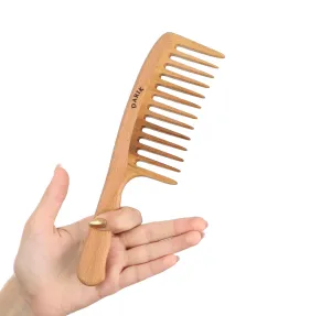 Wide Tooth Wooden Comb | Cepillo Ancho de Madera para Cabello | Natural Hairbrush | Vintage Style Hairbrush | Wood Comb for Gentle Styling | Anti-Static Hair Comb (Wide Tooth)