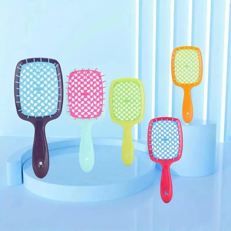 WK-Hairbrush 23 (Green) – Dual-Bristle System for Detangling & Smoothing, Natural Boar & Nylon Bristles
