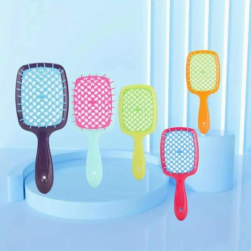 WK-Hairbrush 23 (Green) – Dual-Bristle System for Detangling & Smoothing, Natural Boar & Nylon Bristles