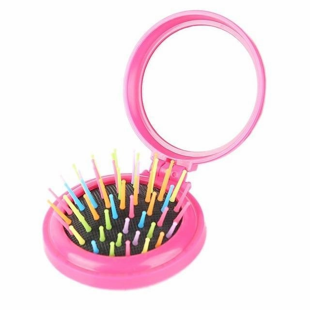 Women's Portable Mini Folding Makeup Hair Brush