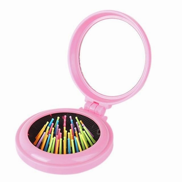 Women's Portable Mini Folding Makeup Hair Brush