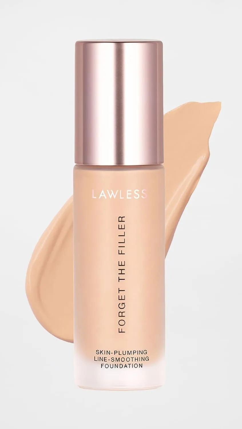 Women's Forget the Filler Skin-Plumping Line-Smoothing Foundation, 7L, light medium with neutral-golden undertones, 1.0 Ounce