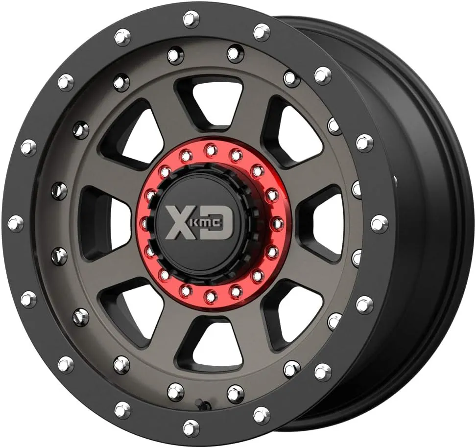 XD Series By KMC Wheels FMJ 20x12 5x127.00/5x139.70 SATIN BLACK W/DARK TINTED CLEAR COAT (-44 mm) Wheels