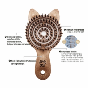 Yao Little Kitty Kids Boar Bristle Kids Brush (Ages 2-6 yo)