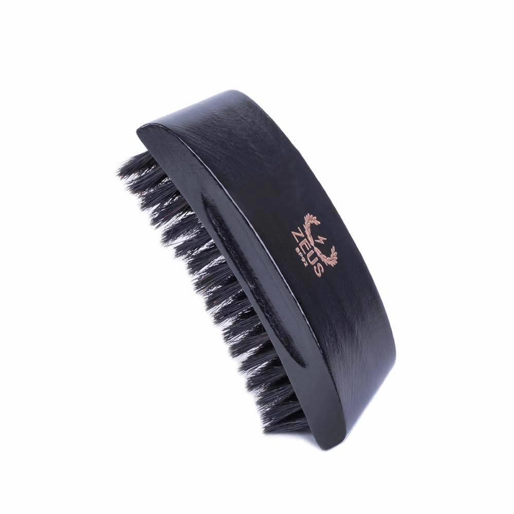 ZEUS Premium Hair Brush, Men's Grooming Beard & Hair Brush, Beech Wood & 100% Boar Bristle (Palm Brush)