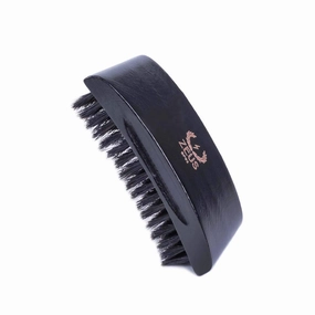 ZEUS Premium Hair Brush, Men's Grooming Beard & Hair Brush, Beech Wood & 100% Boar Bristle (Palm Brush)