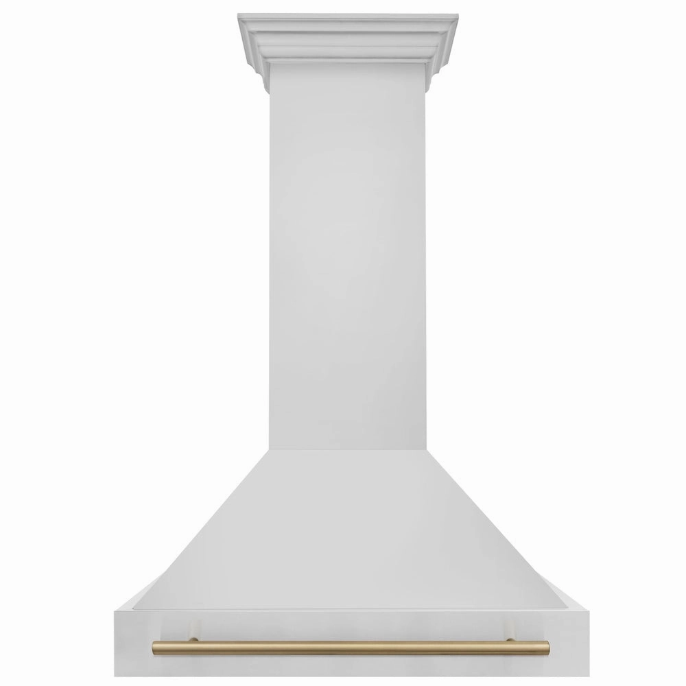 ZLINE Autograph Edition 36 in. Kitchen Package with Stainless Steel Dual Fuel Range, Range Hood, Dishwasher and Refrigeration with Champagne Bronze Accents (4KAPR-RARHDWM36-CB)
